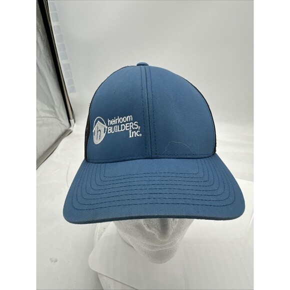 Heirloom Builders Hat  Trucker Cap Blue Black Adjustable SnapBack - Picture 1 of 9